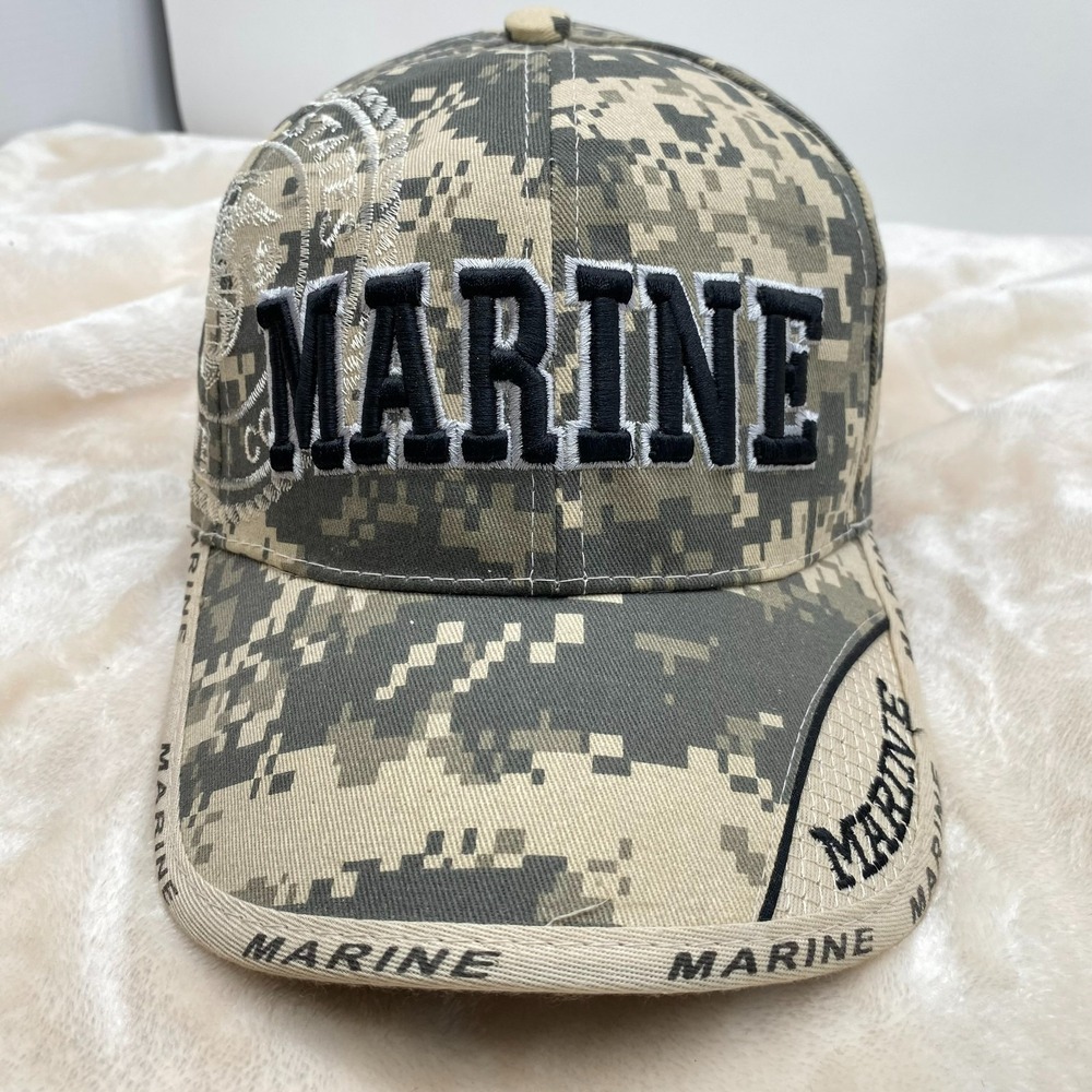 US Marines Cap Hat USMC Camo Camoflauge Digital Corps USA Semper Fi